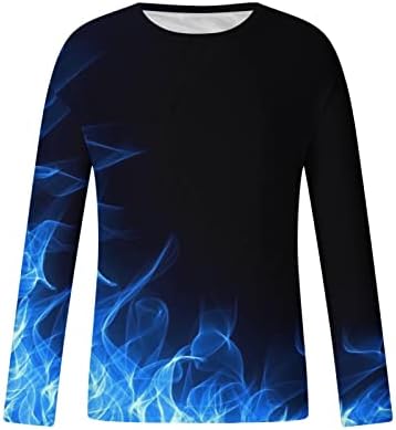 Camiseta masculina, camisetas gráficas impressas em chamas 3D