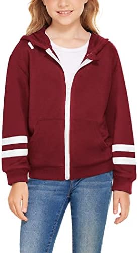 HopeAc adolescente garotas capuz de capuz Full-Zip Up Sweatshirt Fashion Kids Rous