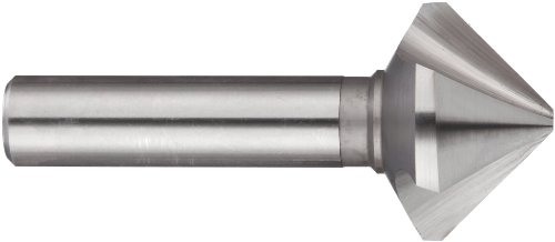 Magafor 436 Série Cobalt Steel Aceling Catrocrete de extremidade, acabamento não revestido, 3 flautas, 90 graus, haste redonda, 0,236