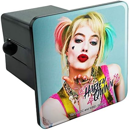 Birds of Prey Harley Quinn Blowing Kisses Tow Trailer Hitch Capa Plug Insert