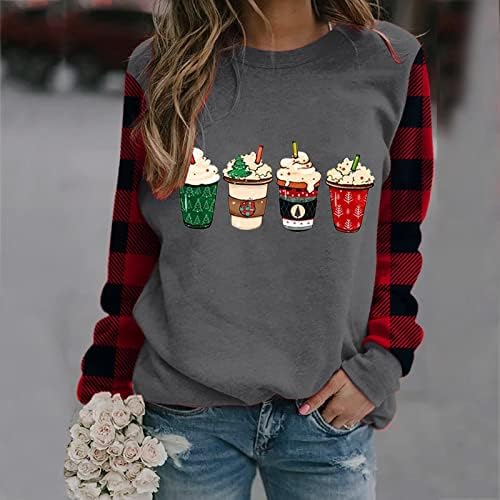 Beuu casual raglan manga longa camisetas de outono tops women feliz natal pullover t camisetas xras xras impressão em moletons moletons