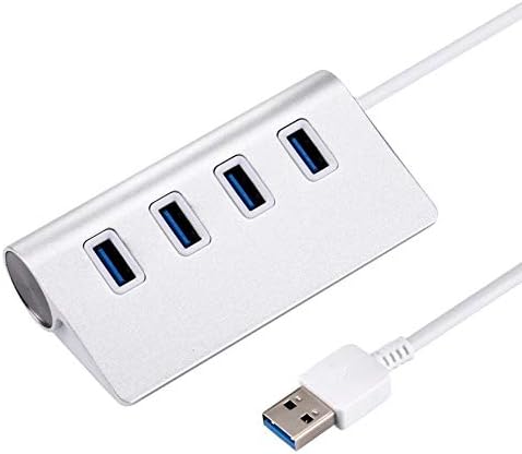 Jahh USB Hub One Drag Four Splitter Portable USB Splitter ， USB 3.0 Adaptador de alumínio de cubo múltiplo USB 3.0 porta