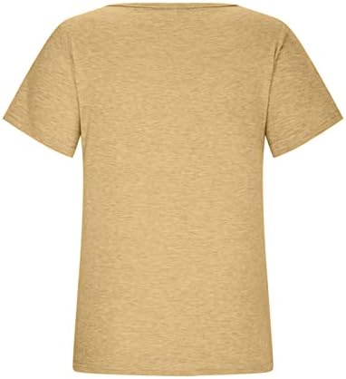 Camisetas para mulheres soltas casuais manga curta impressão gráfica tops casuais 2023 Verão Basic Plain Tunic camiseta camiseta