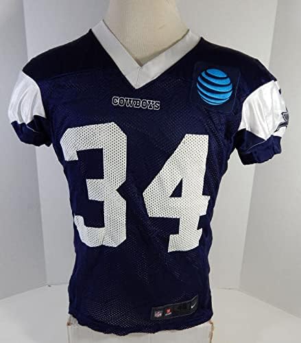 Dallas Cowboys Rico Dowdle 34 Jogo emitido Navy Practice Jersey 46 565 - Jerseys não assinados da NFL usada