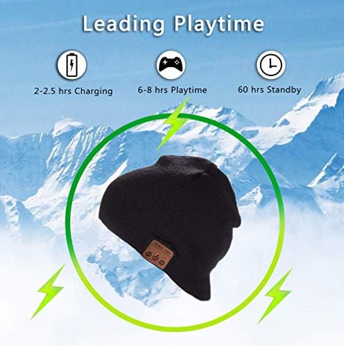 Happy-top Beanie Wireless Music Headphones Hat Compatível para iPhone Samsung Android