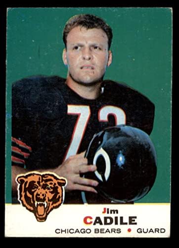 1969 Topps 3 Jim Cadile Chicago Bears VG Bears San Jose St St.