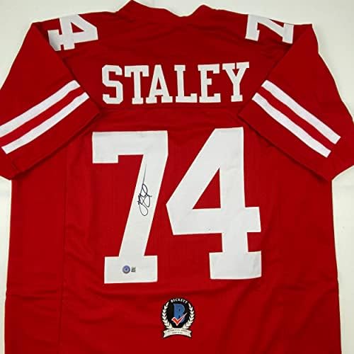 Joe Staley São Francisco Autografado/Assinado Jersey Beckett Bas Coa