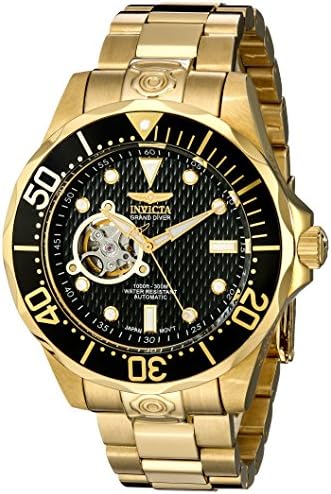 Invicta Men 13709 Grand Diver 18k Gold Gold Ion Plated Automatic Watch