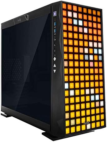 Na vitória 309 painel frontal RGB endereçável - Painel lateral de vidro temperado - Caso de chassi de computador para jogos de torre Mid Tower