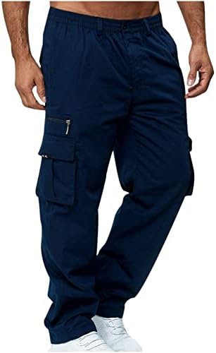 calça de carga JSaierl para homens, calça de trabalho de ajuste reto, calça de carga de carga masculina calça de trabalho