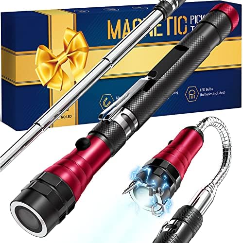 Presentes para homens Pai, ferramenta de ímã Tool telescópia Luz de captação magnética, 22 Gadget de ferramenta de ímã estendendo