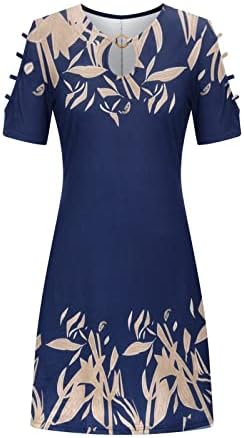 Roupas de verão para mulheres 2023 férias, moda feminina de moda casual Floral Off ombro Mid Caist Vestido elegante