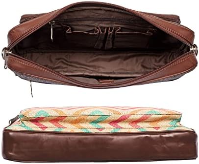 Bola de couro vegano de Zouk feminino para laptop de 15,6 polegadas, MacBook - bolsa de laptop de escritório com alça de ombro destacável - estampa de praia de onda