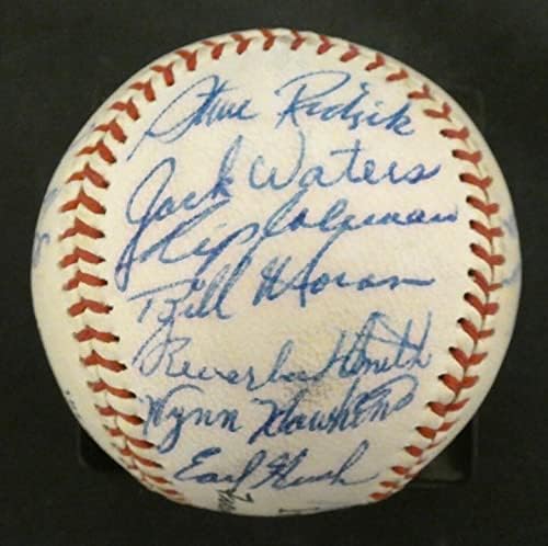 1960 Toronto Maple Leafs Team assinou beisebol com Sparky Anderson Chuck Tanner - Bolalls autografados