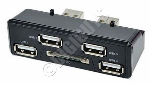 4 x porta USB Adaptador SD SD SLOT LEITOR DE CARTO PARA SONY PS3 SLIM