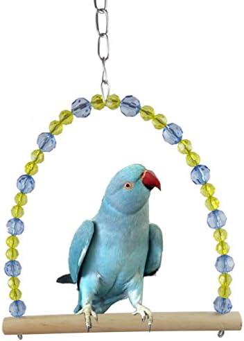 Toys de papagaio de liga plástica Brinquedos de cristal Gaiola pendurada brinquedos de madeira Brinquedos de pássaros em pé para