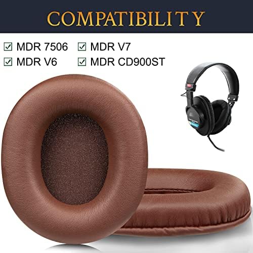 Substituição de Earpads de Soulwit para Sony MDR-7506 MDR-V6 MDR-V7 MDR-CD900ST CABELES DE MONITORO