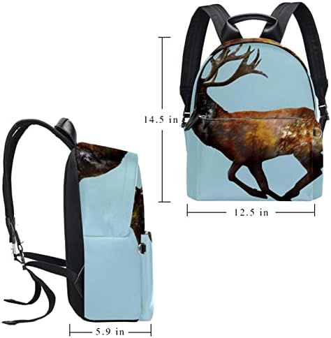 Tbouobt Leation Travel Mackpack Laptop Laptop Casual Mochila Para Mulheres Homens, Cartoon Animal Elk