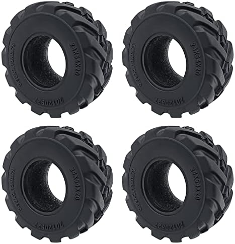 Arfiowwy 4pcs 1.0 pneus de rastreamento de lama pneus de roda para axial scx24 axi90081 c10 axi00002 b-17 axi00005 axi00006 1/24