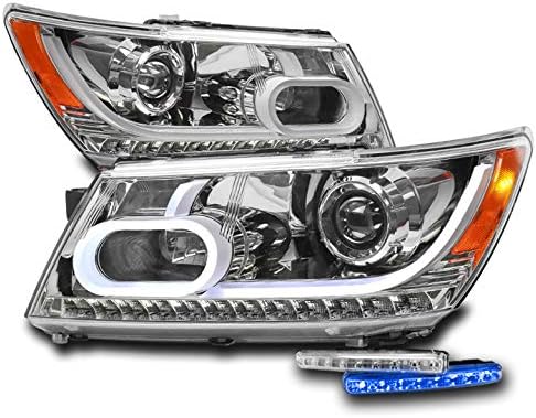 ZMAUTOPTS para 2009-2017 Dodge Journey LED DRL Chrome Folicha de projector com 6 LED LED LED BUL