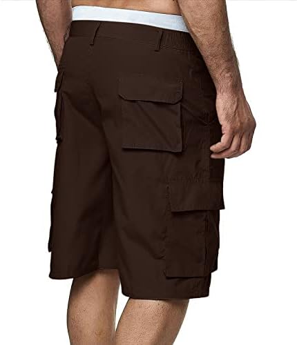 Shorts de carga wenkomg1 para homens, shorts de combate sólidos de múltiplas funções multiplockets casuais shorts táticos