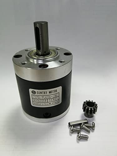 Davitu DC Motor - Razão 168: 1 -326: 1 Redutor planetário Flange redondo de 56 mm para motor CC com diâmetro do eixo 6mmor6.35mmor8mm