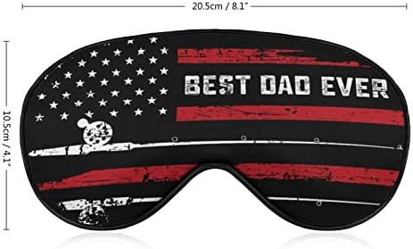 Melhor pai de sempre pesca bandeira americana máscara de sono macia máscara ocular portátil com alça ajustável para