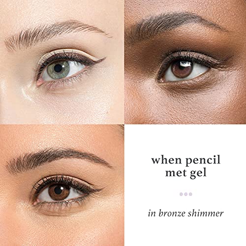 Fique afiado: Quando lápis Met Gel Duracente Gel Eyeliner: Bronze Shimmer e Maquiagem Cosmética Sharpner Friendly Friendly