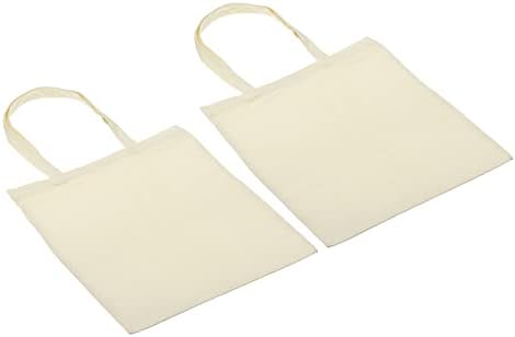 Bag de tela de 2 pacote Yokive 2, tote de pano de algodão DIY em branco | Bolsas de supermercado reutilizáveis ​​com alças,