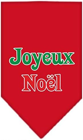 Mirage Pet Products Joyeux Noel Prinha Bandana para animais de estimação, pequeno, branco