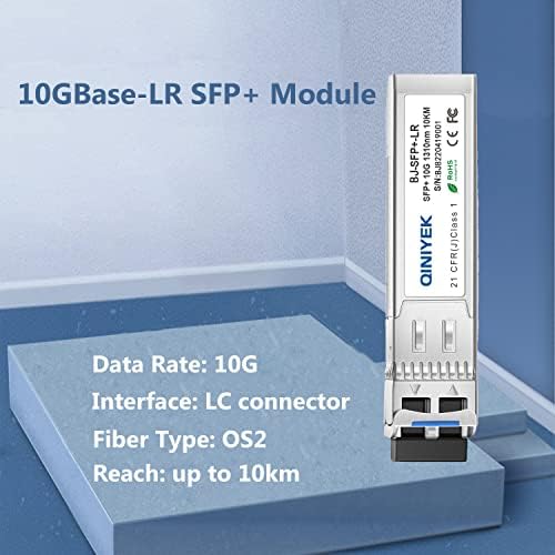 10GBASE-LR SFP+ Transceptor, módulo LC Duplex de 10g SingleMode SFP+, compatível com Cisco SFP-10G-LR, Ubiquiti UF-SM-10G,