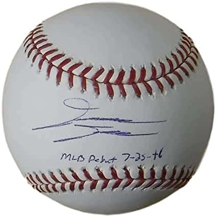 David Dahl autografou o Colorado Rockies OML Baseball MLB estreia 7/25 JSA 16880 - Bolalls autografados