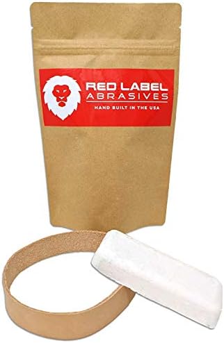 Etiqueta vermelha abrasives 1 x 18 polegadas Facagando o cinto de couro de couro com composto de polimento