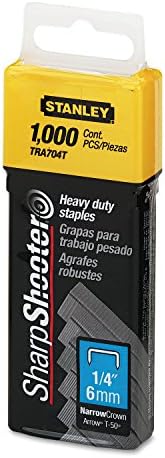 Stanley TRA704T SharpShooter Staftyer Staples, comprimento da perna de 1/4 de polegada, 1000/caixa