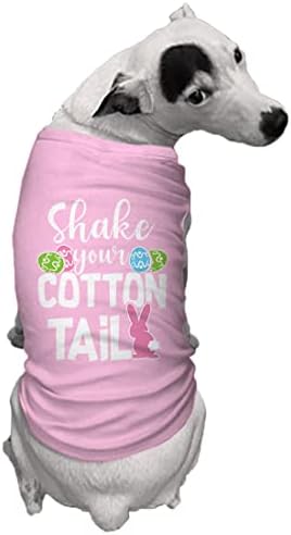 Agite sua cauda de algodão - camisa de cachorro de coelhinho da Páscoa