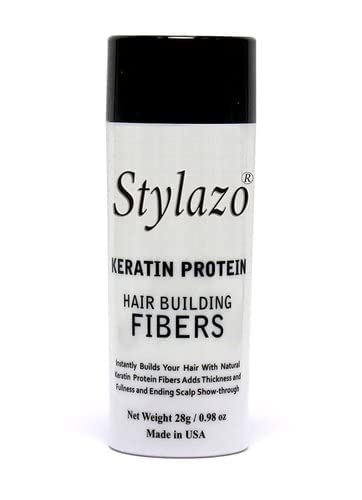 Fibras de construção de cabelos Stylozo para corretivo de perda de cabelo feito com keratine 28gr/0,98 onças de garrafas manchas