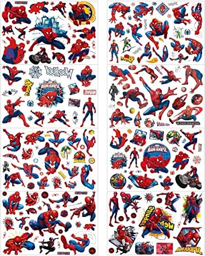 STXADO Spider_Man Superhero Vingadores Tattoos Temporário Adesivos para Informações de Aniversário de Infância Favors FOVOS
