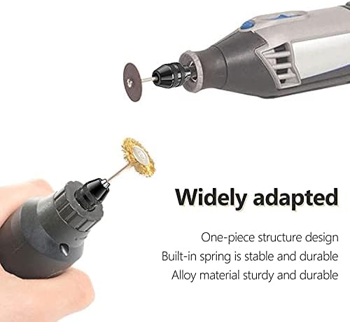 Cupo sem chave de 3-pacote, 1/32 a 1/8 Substituição 4486 Drill Bit sem chave Chuck Rotário Rotário Ferramenta rápida Kit de adaptador