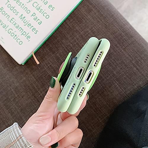 Bonici Compatível com o iPhone 13 Pro Max Case, CARAÇÃO DE AVOCATO DE AVOCATO CARACATO 3D Tampa de silicone verde