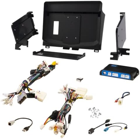 Kit Dash de instalação Toyota Toyota Toyota para HEIGH10 Rádio multimídia - Retém recursos de fábrica, Apple CarPlay, Android Auto, Plug & Play Instalação, Plásticos de montagem Flush