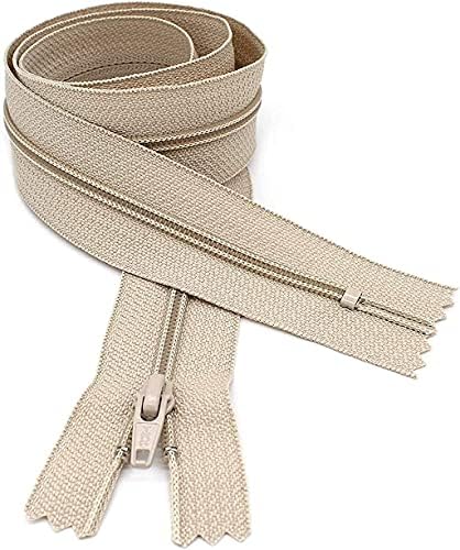 4.5 BEIGE FECHADO SLIPRECOVER E ESTOLTERY YKK Zipper - Color Beige 572 - Escolha o seu comprimento - feito nos Estados