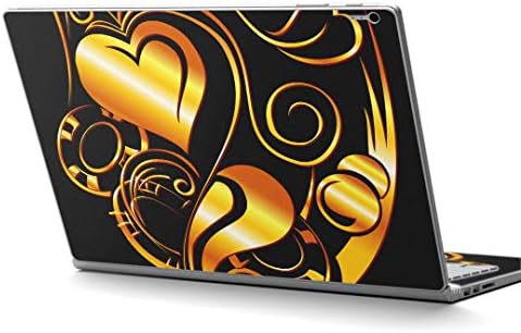 Decalques de pele igsticker para o livro de superfície / livro2 13.5 polegadas Ultra Thin Premium Protective Body Skins Skins Universal Cover Heart Gold Gold