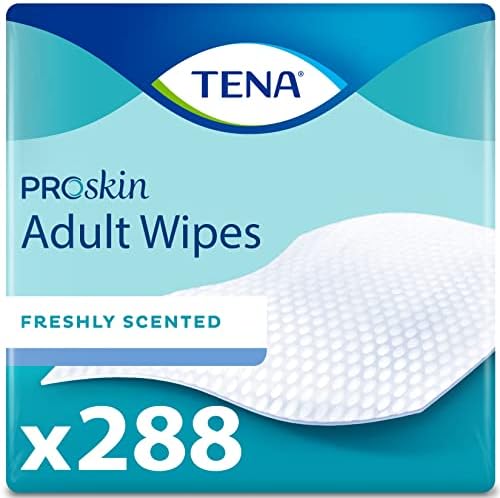 Roupa íntima de incontinência TENA para homens, Super Plus Absorvency e Tena Proskin Ultra Adult Wipes