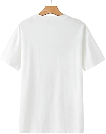 Camiseta de manga curta Meninas roupas de outono de verão Trendy Crewneck Brunch Top Tshirt para feminino E6 E6