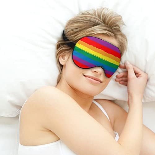 Graffiti Rainbow LGBT Máscara de olho do orgulho gay com alça ajustável para homens e mulheres noite de viagem de viagem