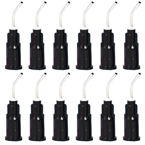 300 PCs Bent Bent Bunt Dispensing A agulhas de dispensa, a agulha de dispensação de fluxo pré -dobrado, pontas de agulha de irrigação com dobras dentárias descartáveis, ótimas para aplicador de óleo ou cola)