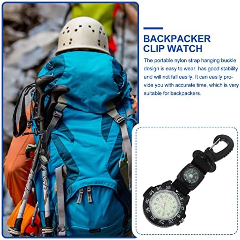 Mikikit Digital Carabiner Assista Clip On Watch Clip Watch Watch Compass Clip On: Backpack