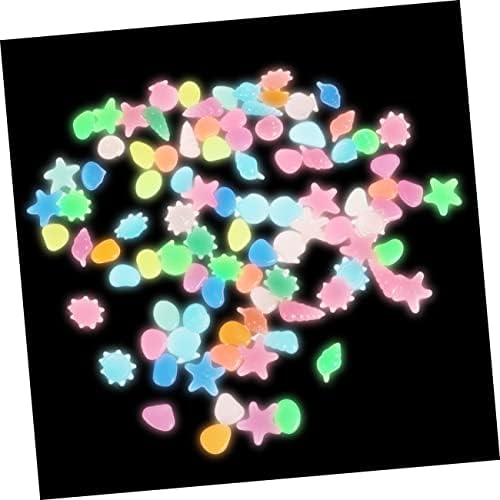 Veemoon 80pcs mariposas decorativas para pared rochas pedras luminosas tanque de peixes luminescent seixos