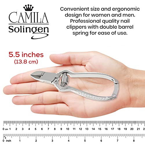 CAMILA SOLINGEN CS13 Grande cortador de unhas para unhas para unhas grossas, manicure e pedicure & cs19 grande arquivo