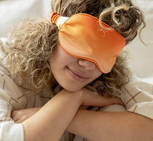 Máscara de sono lindamente sedosa com xícaras de olhos e faixas de distribuição de tensão confortáveis ​​- máscara de seda
